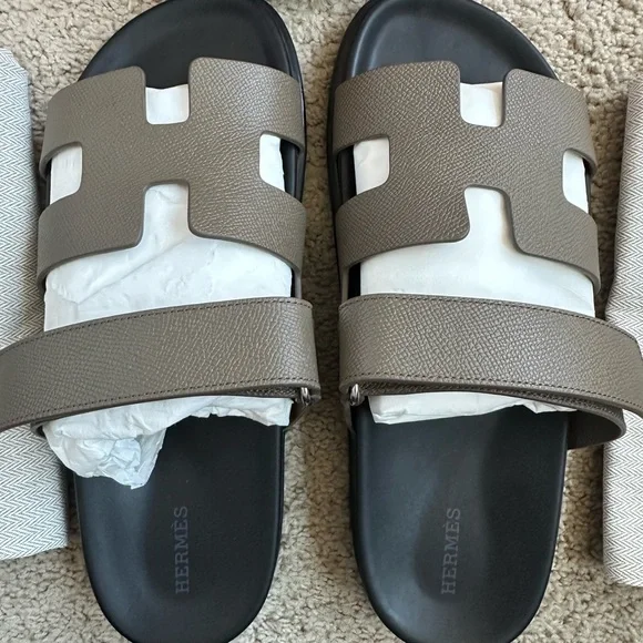 Hermes Chypre Sandals - size 41.5 - etoupe - Picture 5 of 9